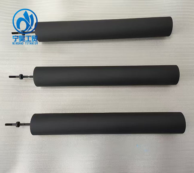 Swirl point dissolving titanium anode rod
